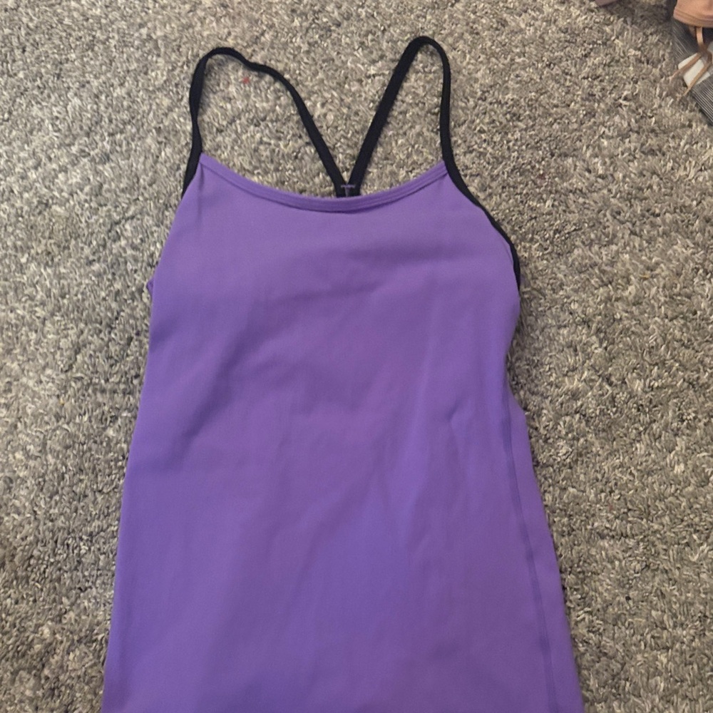 Lululemon Purple Tank Top with Black Straps
